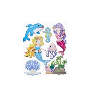 HOBBYFUN - 3D-Sticker Meerjungfrau 1 Blatt