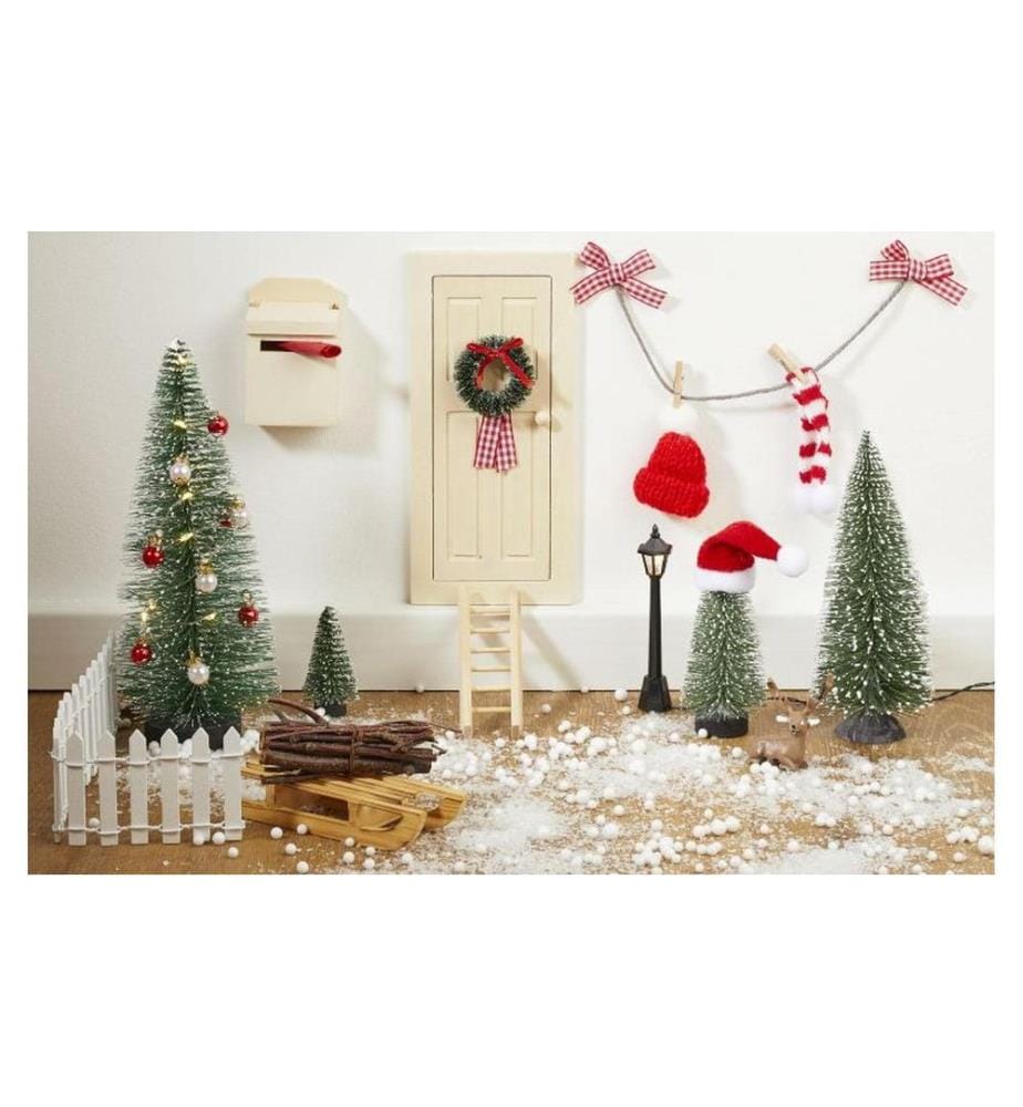 HOBBYFUN - Mini-Utensilien Strick Mütze 2 Stück, Rot