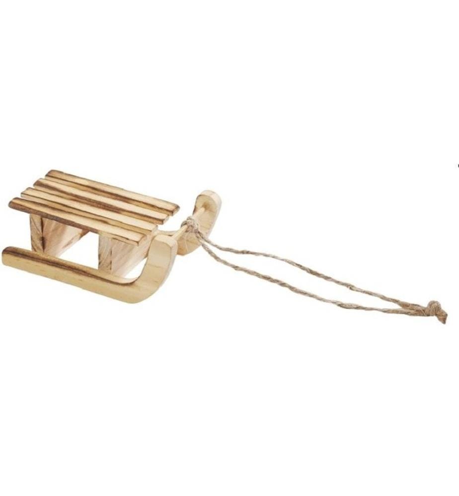 HOBBYFUN - Mini-Utensilien Schlitten Hellbraun