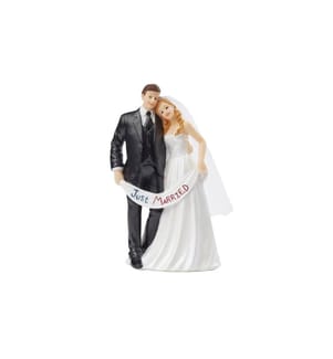 HOBBYFUN - Mini figurine Couple de mariés 13.5 x 7 cm