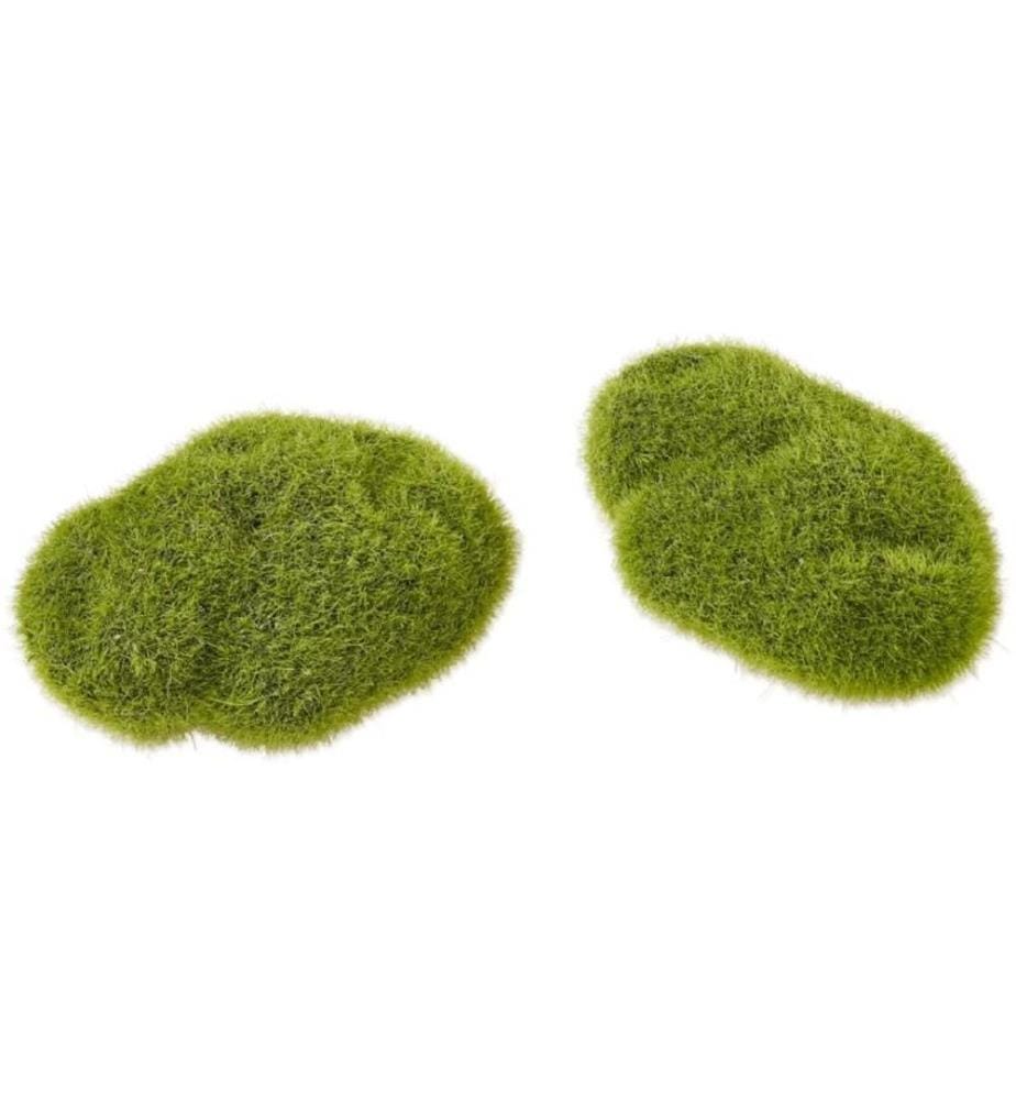 HOBBYFUN - Mini-Utensilien Moos Steine 6 cm, 2 Stück