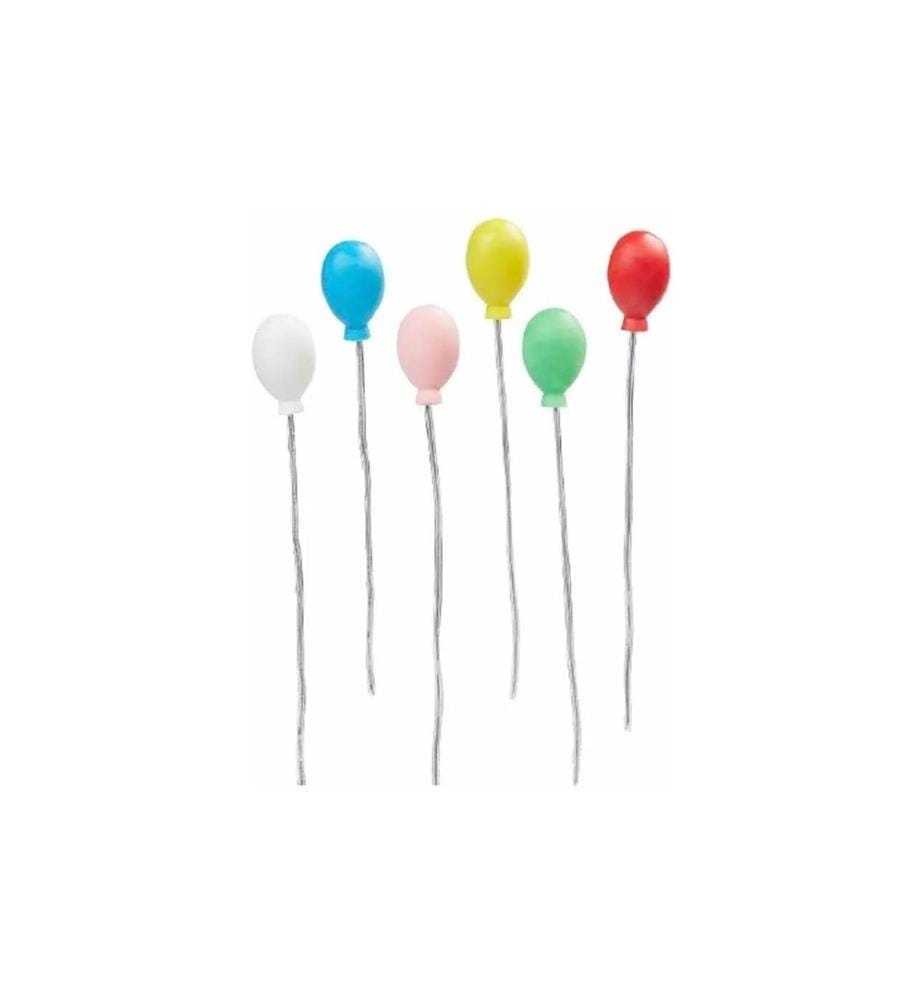 HOBBYFUN - Mini-Figur Luftballons 1.6 x 2.4 cm, 6 Stück