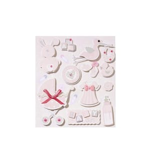 HOBBYFUN - 3D-Sticker Babygirl 1 Blatt