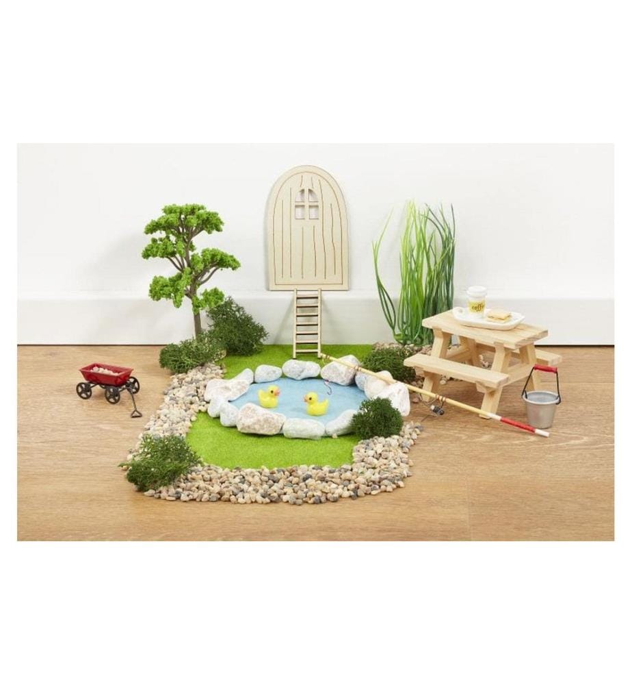 HOBBYFUN - Mini-Utensilien Steine Netz 500g, Grau
