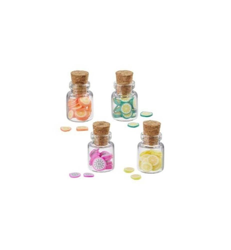 HOBBYFUN - Mini-Utensilien Gläser mit Früchten 2.2 x 1.3 cm, 4 Stück