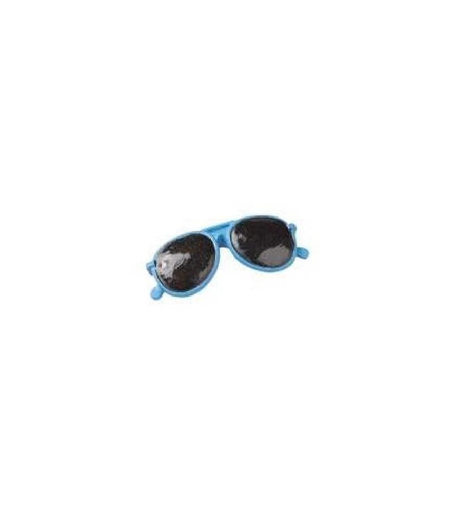 HOBBYFUN - Mini-Utensilien Sonnenbrille 3 cm, Blau, 2 Stück