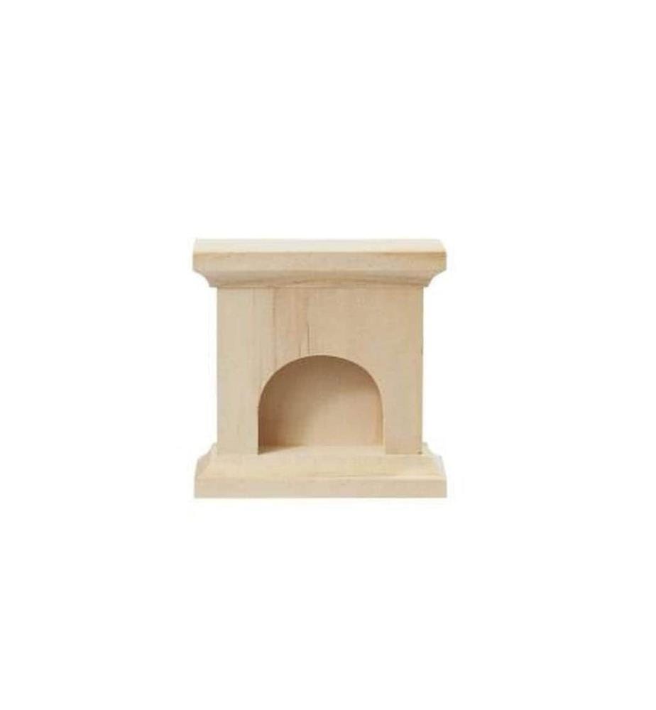 HOBBYFUN - Mini-Möbel Kamin 6.5 x 6.7 x 2.2 cm, Natur