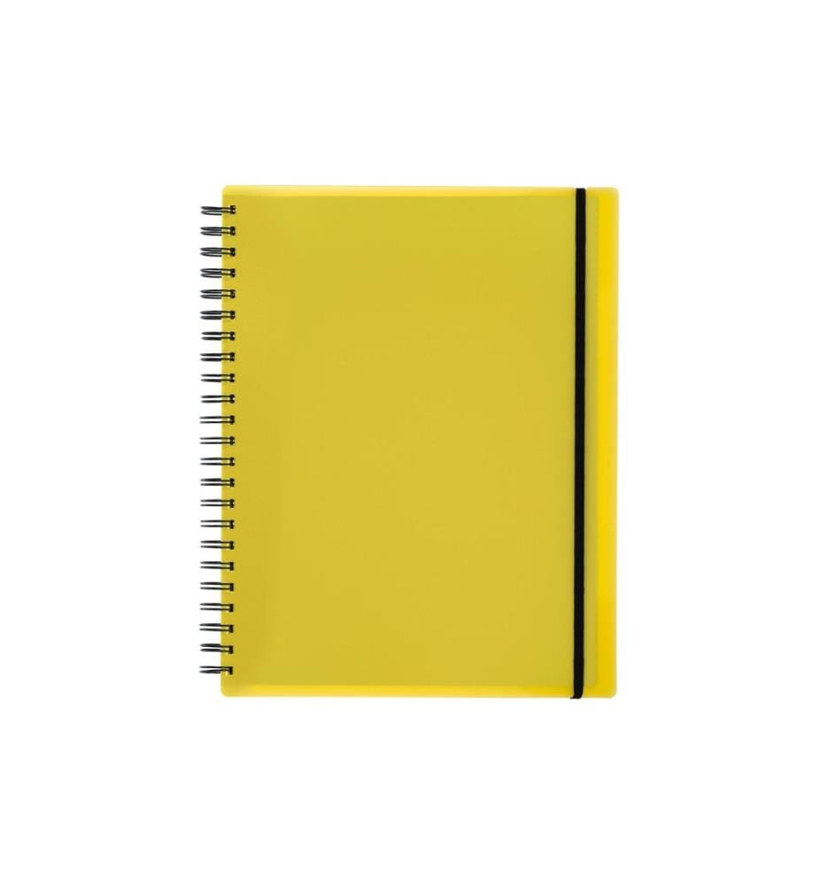 KOLMA - Carnet de notes Easy A4, À carreaux, Jaune