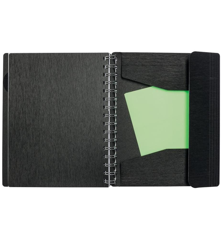 KOLMA - Carnet de notes LineaVerde A5, À carreaux, Noir
