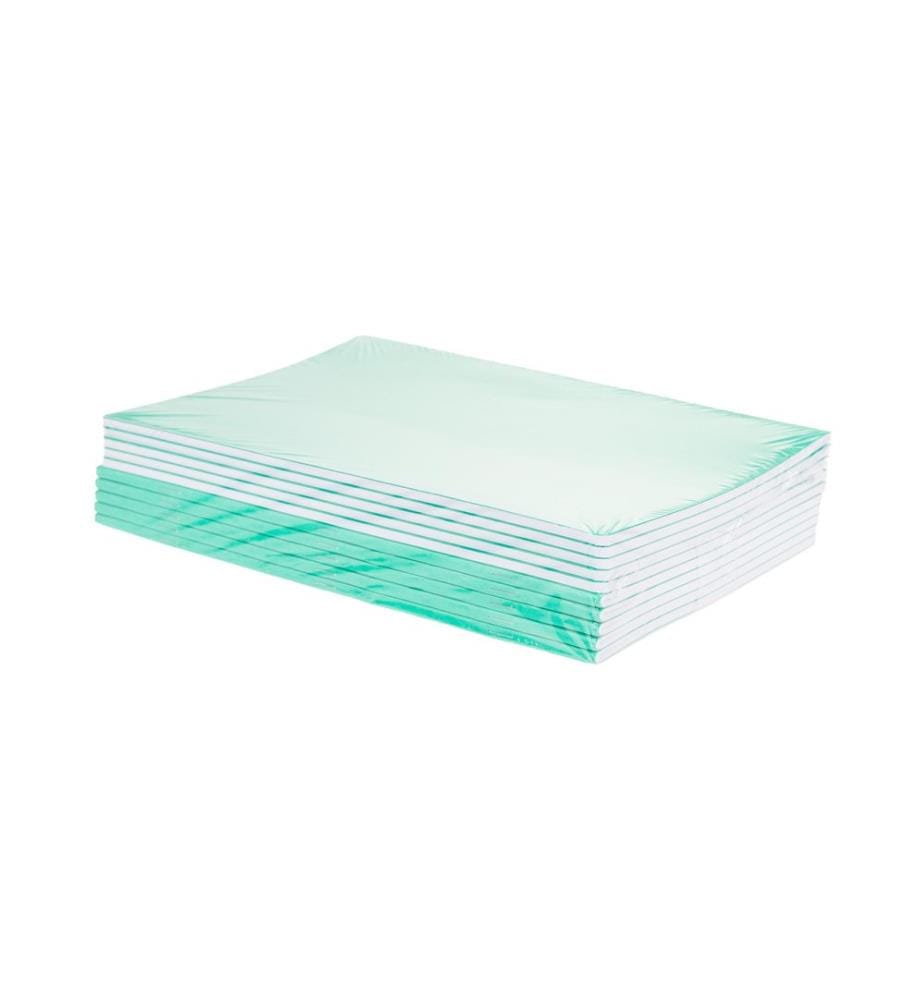 office focus - Schulheft A4 kariert 40 Blatt, Grün, 10 Stück
