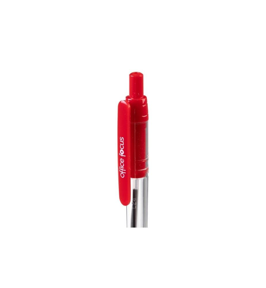 office focus - Stylo bille office focus - Mine 1 mm, Rouge, 12 pièces