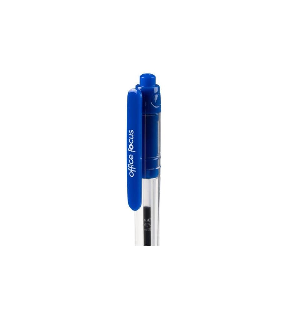 office focus - Stylo bille office focus - Mine 1 mm, Bleu, 12 pièces