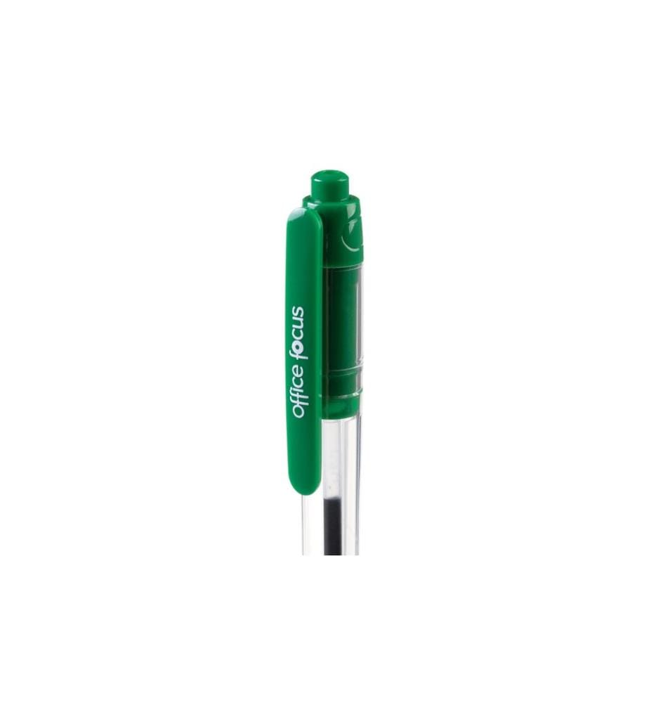 office focus - Stylo bille office focus - Mine 1 mm, Vert, 12 pièces