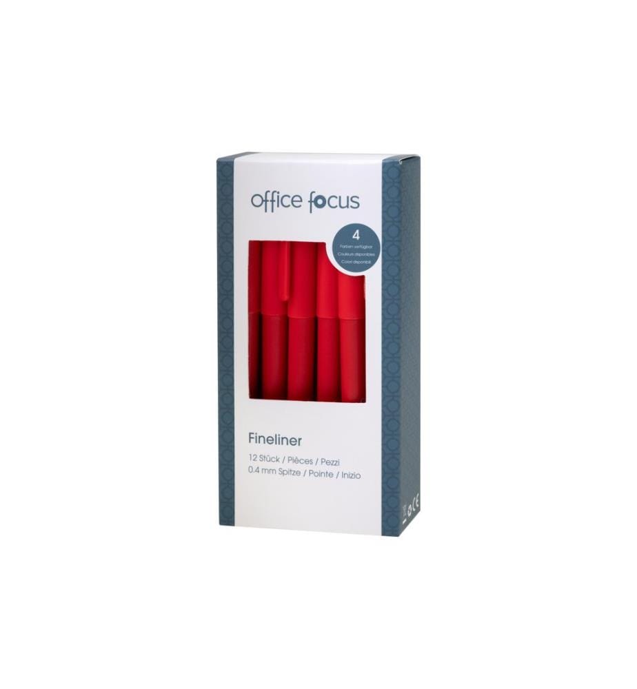 office focus - Fineliner office focus - Rouge, 12 pièces