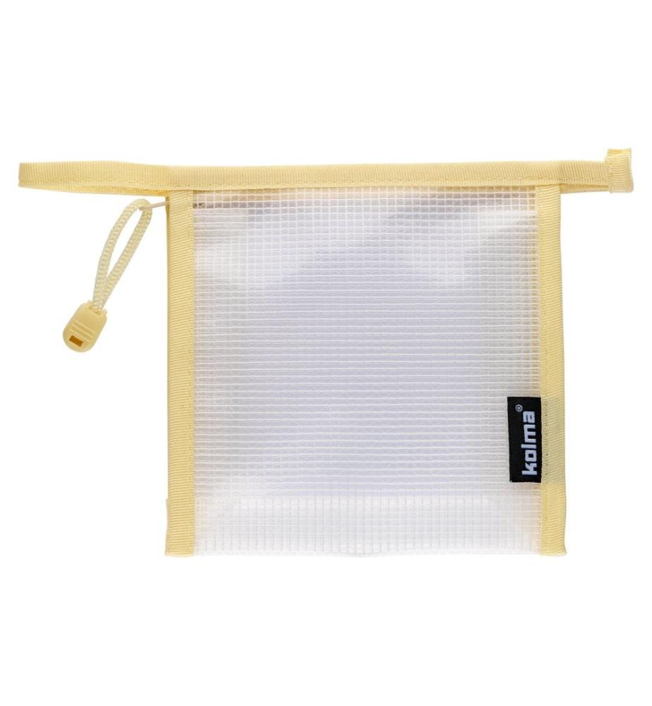 KOLMA - Étui Mesh Bag, Crème, 15 x 15 cm