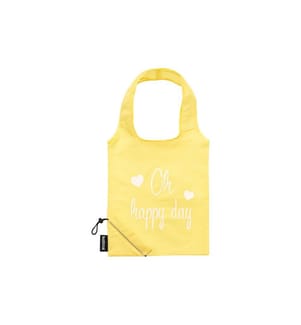KOLMA - Einkaufstasche RPET «Oh happy day» Beige