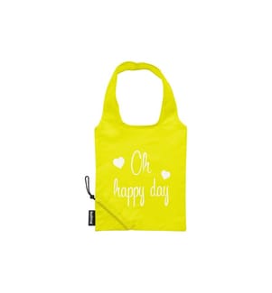 KOLMA - Einkaufstasche RPET «Oh happy day» Gelb