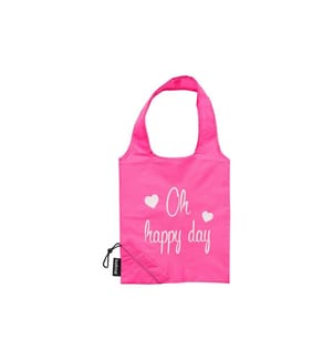 KOLMA - Einkaufstasche RPET «Oh happy day» Pink