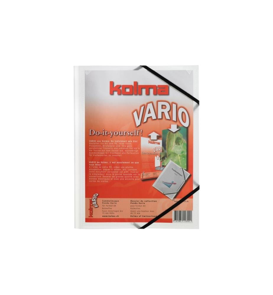 KOLMA - Portfolio à ruban élastique Penda Vario A4 Transparent