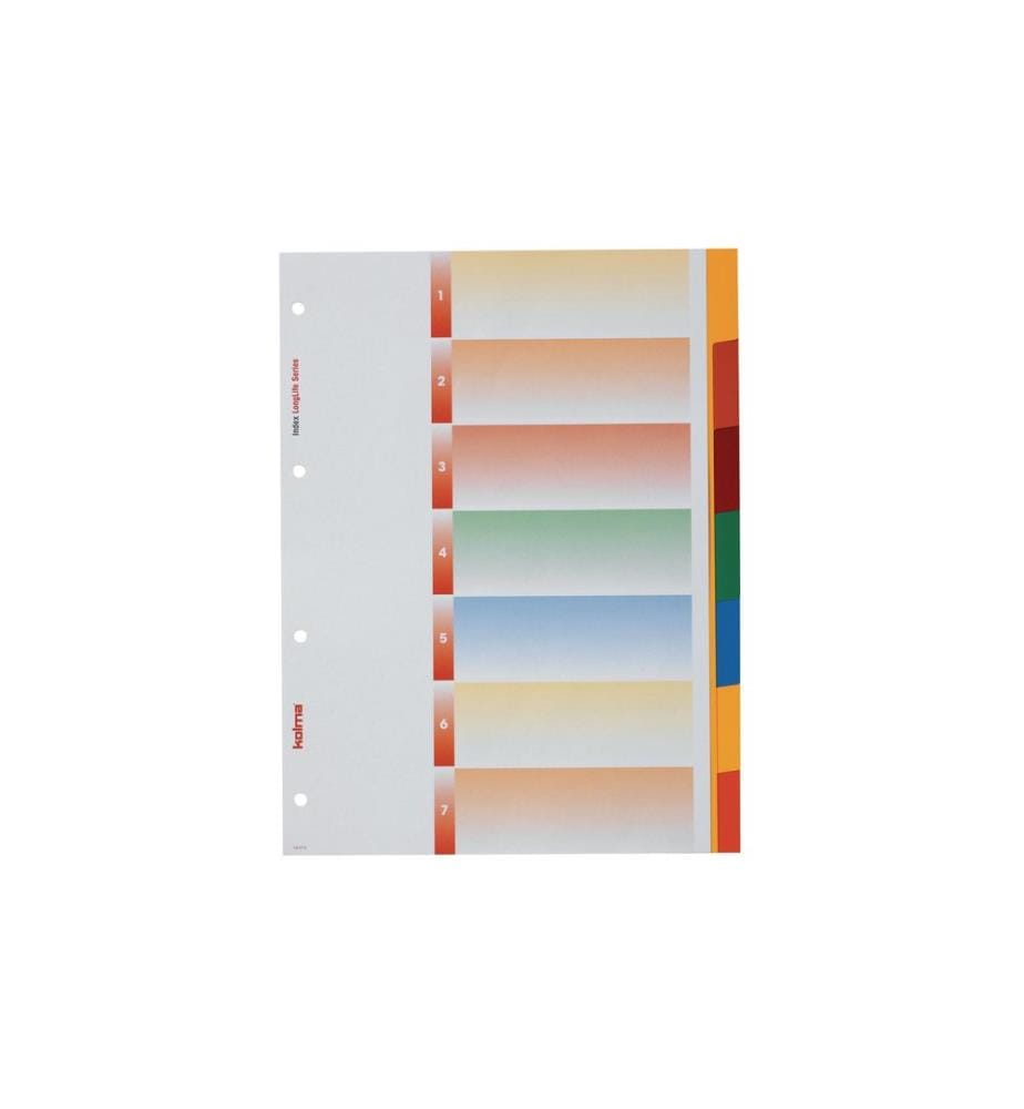 KOLMA - Register A4 LongLife 1-7 Farbig