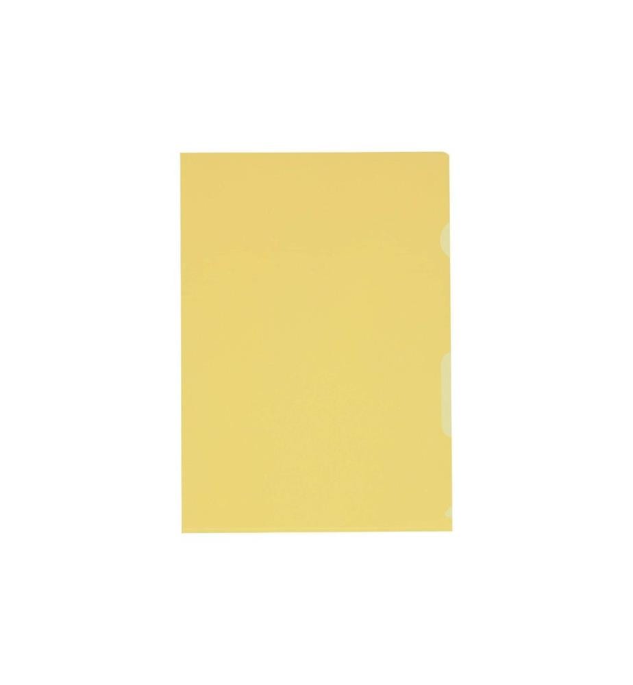 KOLMA - Pochette transparente Visa Dossier A4 SuperStrong Jaune, 10 pièces