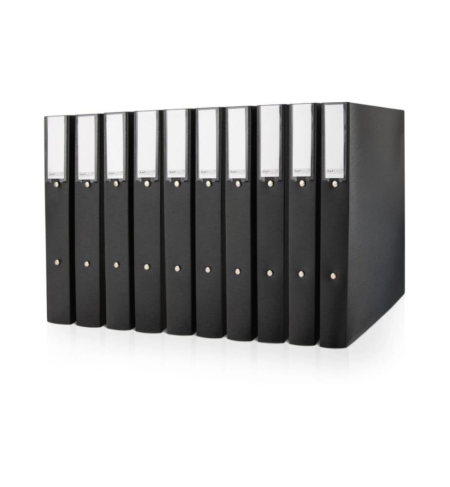 Rapesco Classeur Eco GRS 40.5 cm, 10 pièces, Noir