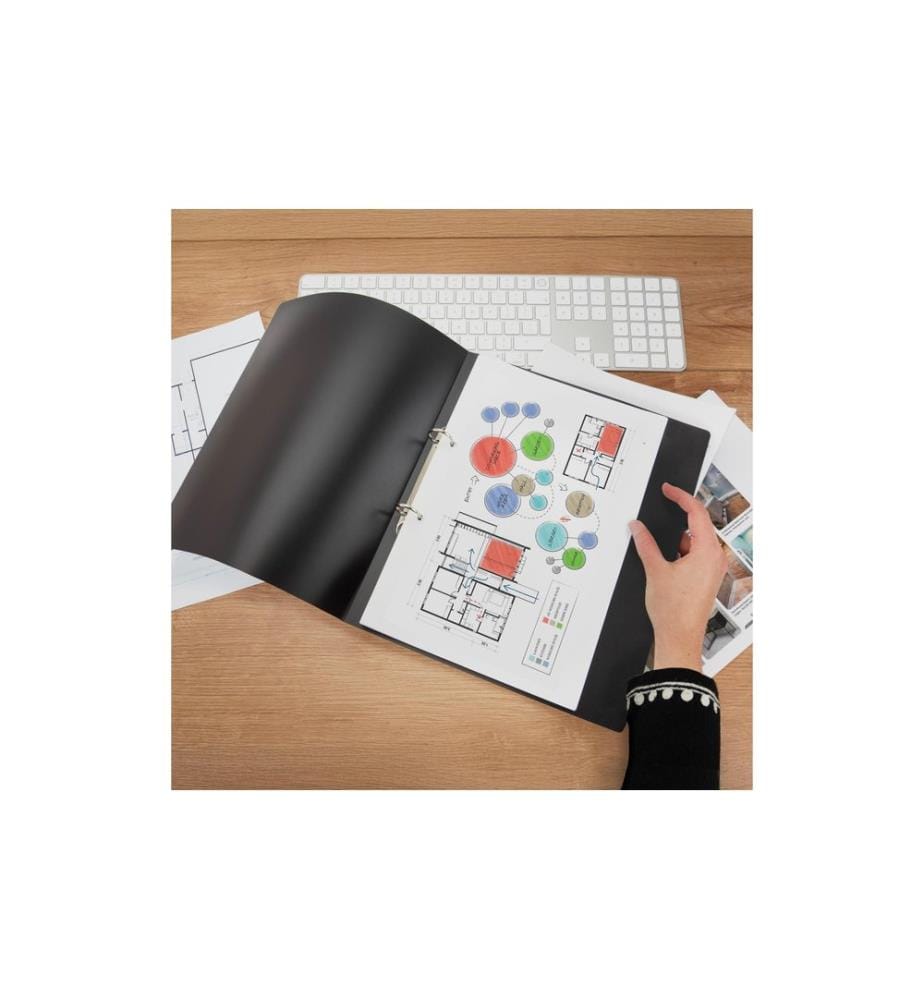 Rapesco Classeur Eco GRS 40.5 cm, 10 pièces, Noir