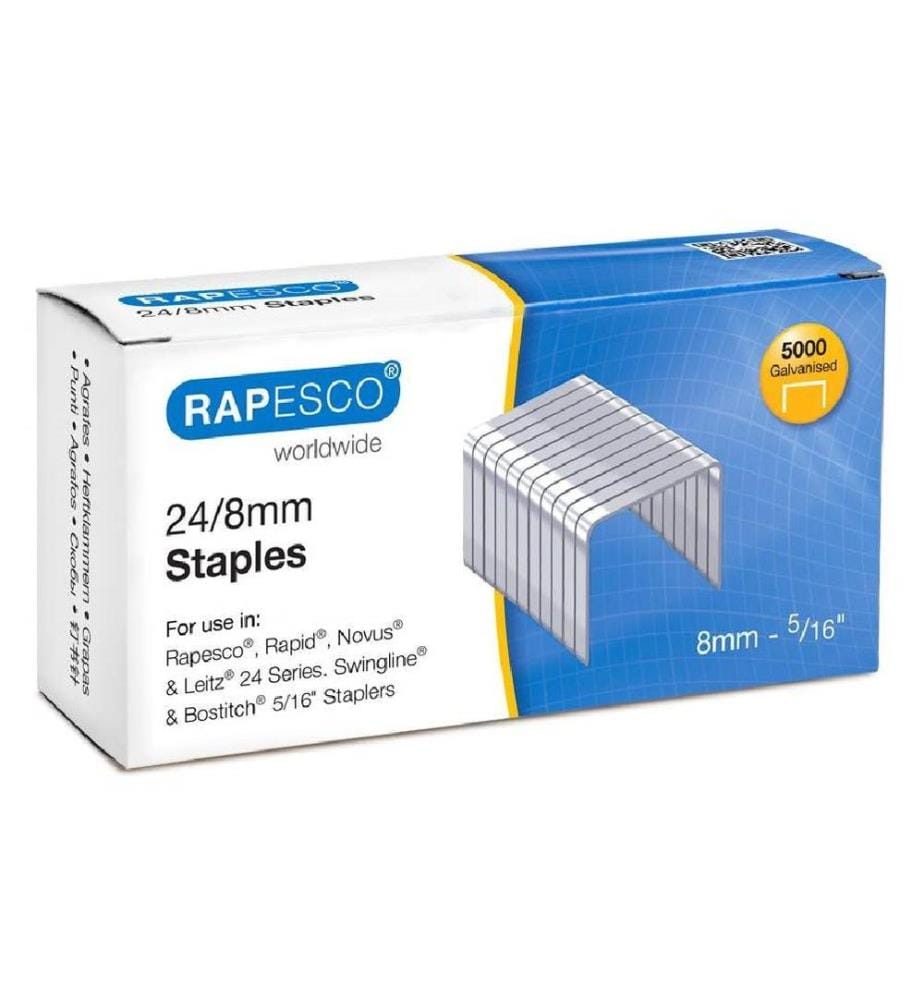 Rapesco Agrafe 24 / 8 mm, 5000 pièces