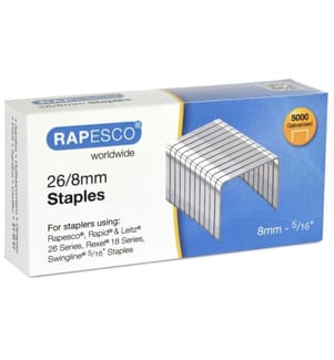 Agrafe Rapesco 26 / 8 mm, 5000 pièces
