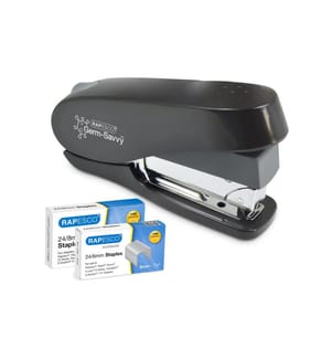 Rapesco Agrafeuse Germ-Savvy Eco Luna 50 feuilles, Noir