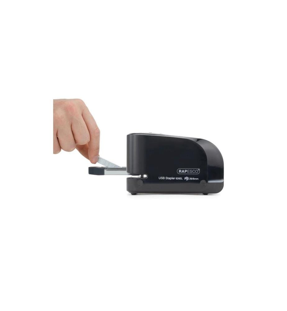 Rapesco Agrafeuse électrique 626EL USB/Batterie, Noir