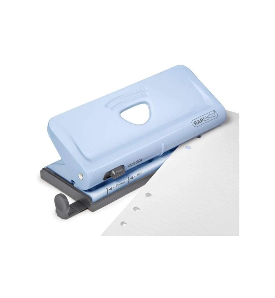 Rapesco perforateur de calendrier réglable 6 positions 10 feuilles, bleu clair