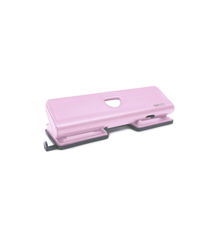 Rapesco Perforatrice métallique 720 4 trous Capacité 20 feuilles, Rose
