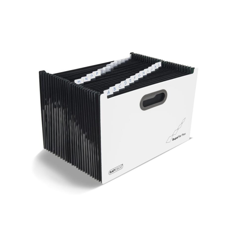 Chemise de classement Rapesco Supafile A4, Noir/Blanc