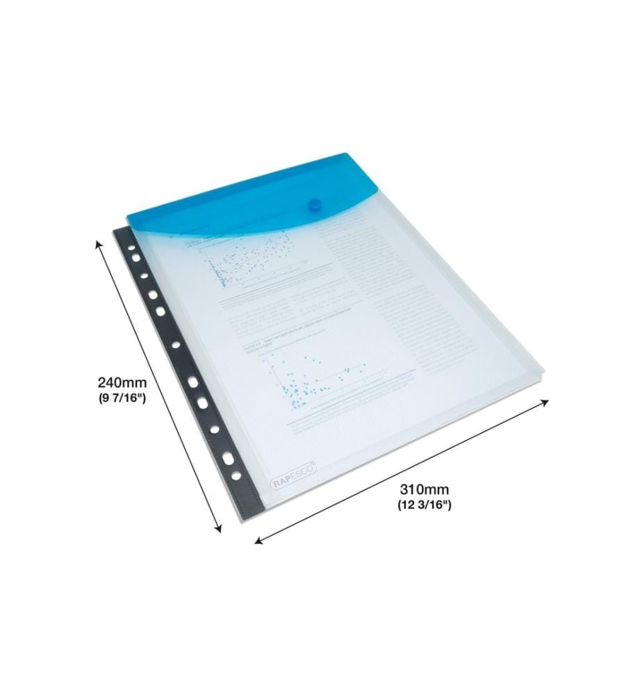 Rapesco Chemise porte-documents A4, couleurs assorties, 5 pièces