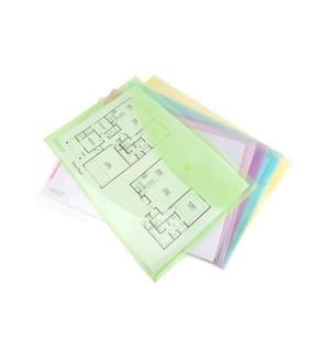 Chemises pour documents Rapesco A3, couleurs pastel assorties, 5 pièces