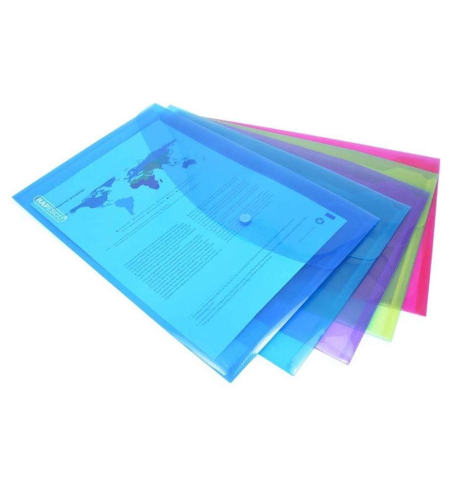Rapesco Chemise porte-documents A4+, couleurs assorties, 20 pièces