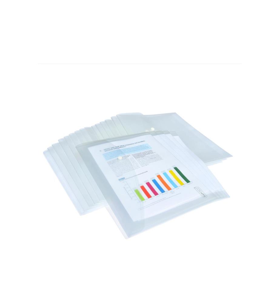 Chemise porte-documents Rapesco A4+, Transparent, 50 pièces
