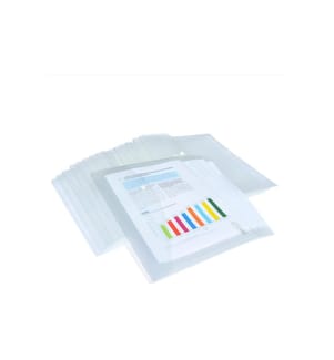Chemise porte-documents Rapesco A4+, Transparent, 50 pièces