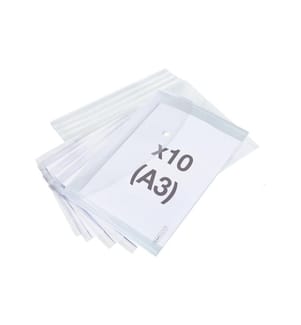 Chemise de classement Rapesco A3, transparente, 10 pièces