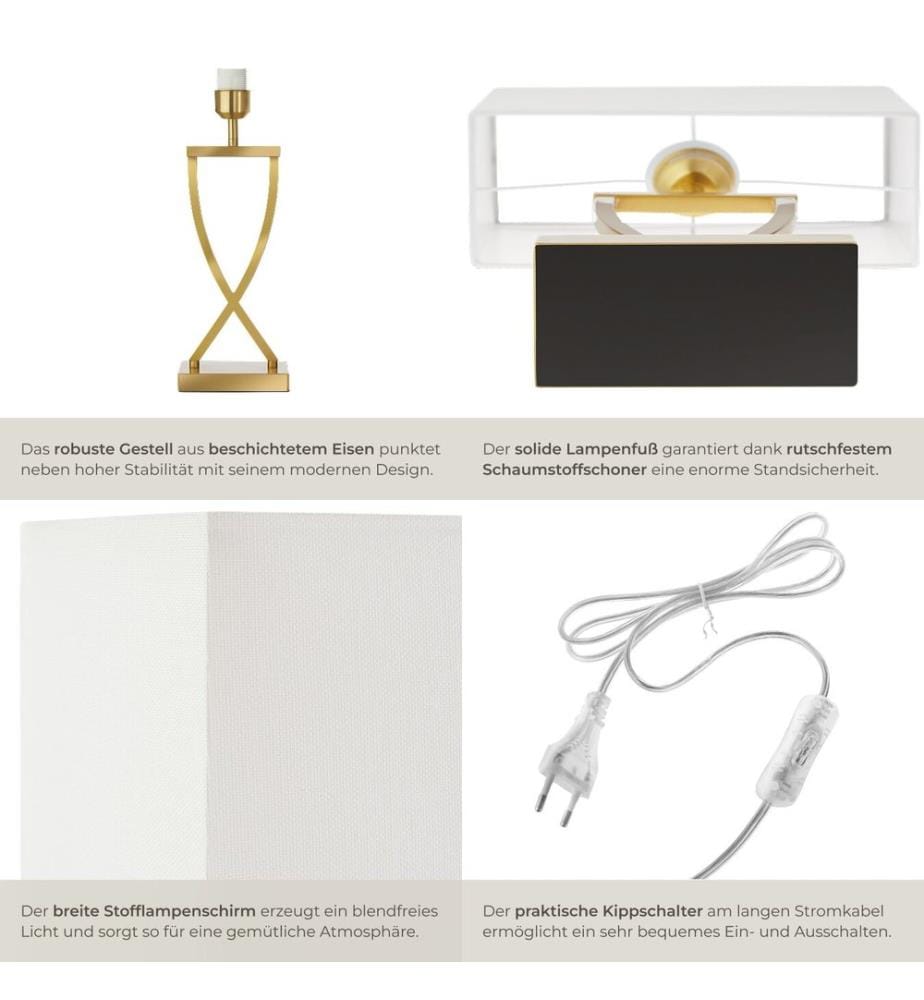 Lampe de table AVINA 60W - couleur laiton