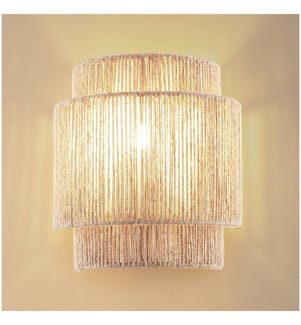 Applique Lignea Lux in juta in stile boho, 40W - naturale