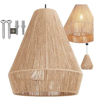 Lampadario Suri in juta in stile boho, 40W - naturale