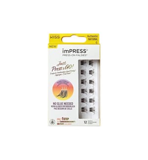 Kiss - ImPRESS Press-on False Lashes Authentic Natural Noir