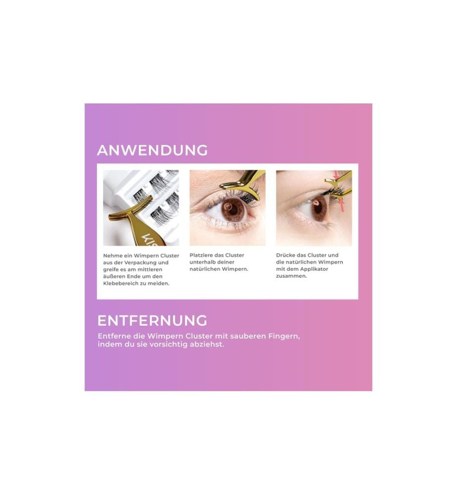 Kiss - ImPRESS Press-on False Lashes Authentic Natural Schwarz