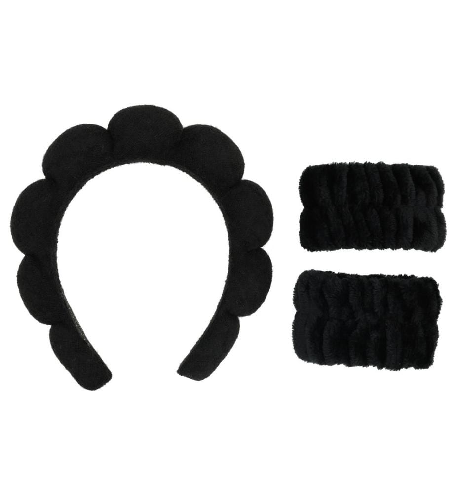 Trisa Accessoires - Serre-tête démaquillant avec bracelets Noir