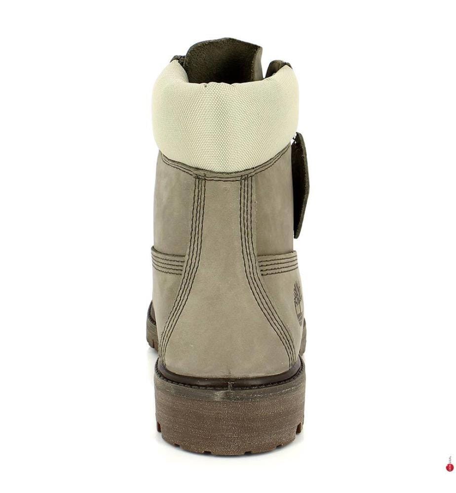 Bottines en Cuir 6-Inch Premium Waterproof - Gris & Vert Clair