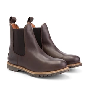 Bottes en Cuir Leikanger - Brun Foncé