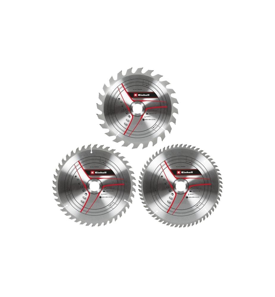 EINHELL - Jeux de lames de scie circulaire Ø 250 x 30 mm, 3 pièces