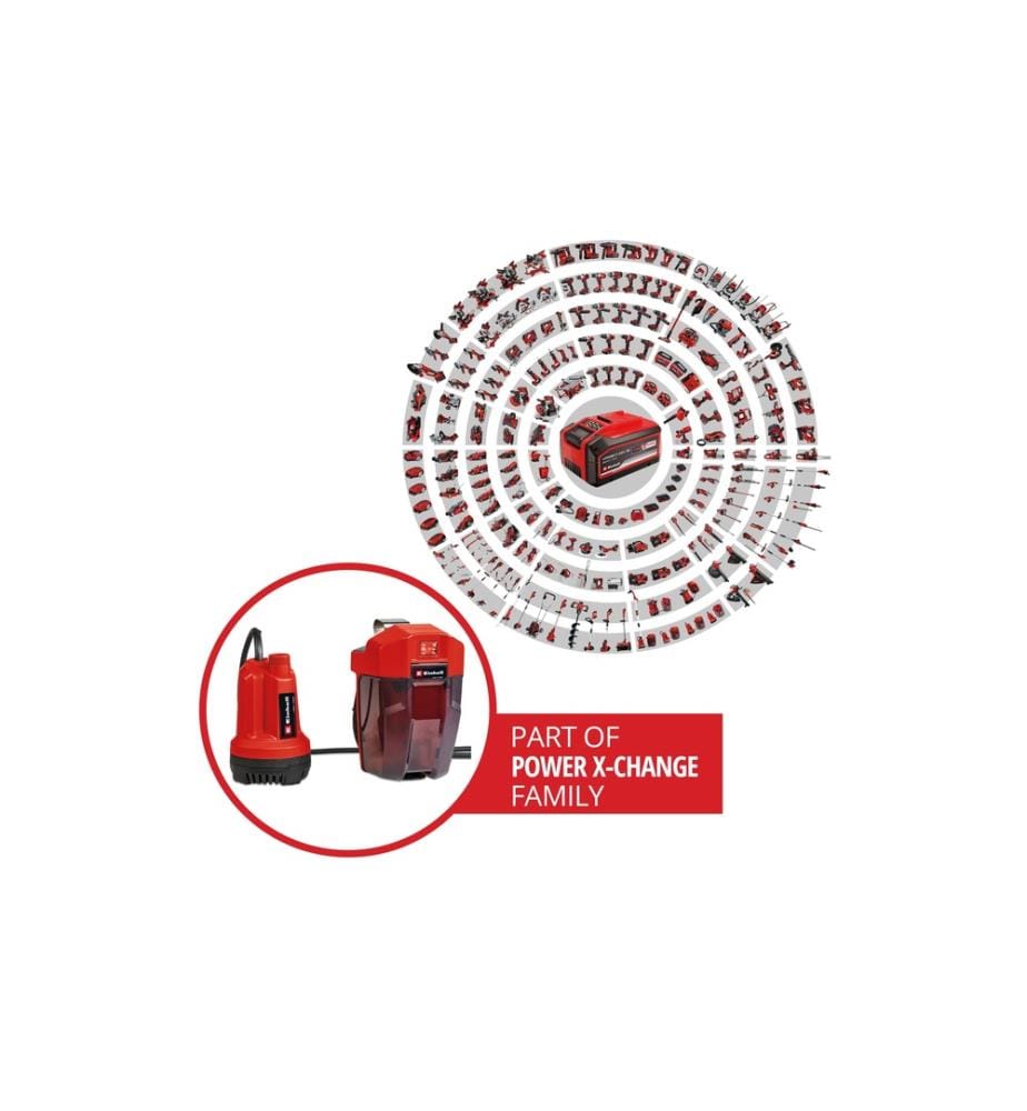 EINHELL - Pompe à eau claire sans fil GE-SP 18 Li Solo